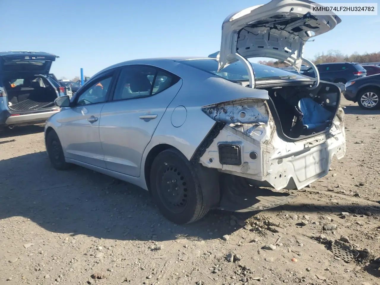 KMHD74LF2HU324782 2017 Hyundai Elantra Se