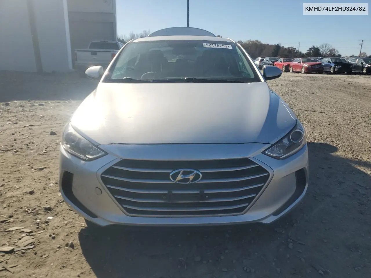 KMHD74LF2HU324782 2017 Hyundai Elantra Se