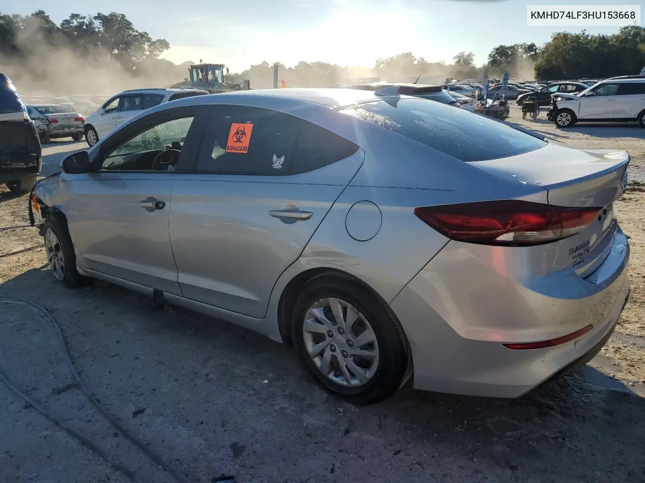KMHD74LF3HU153668 2017 Hyundai Elantra Se