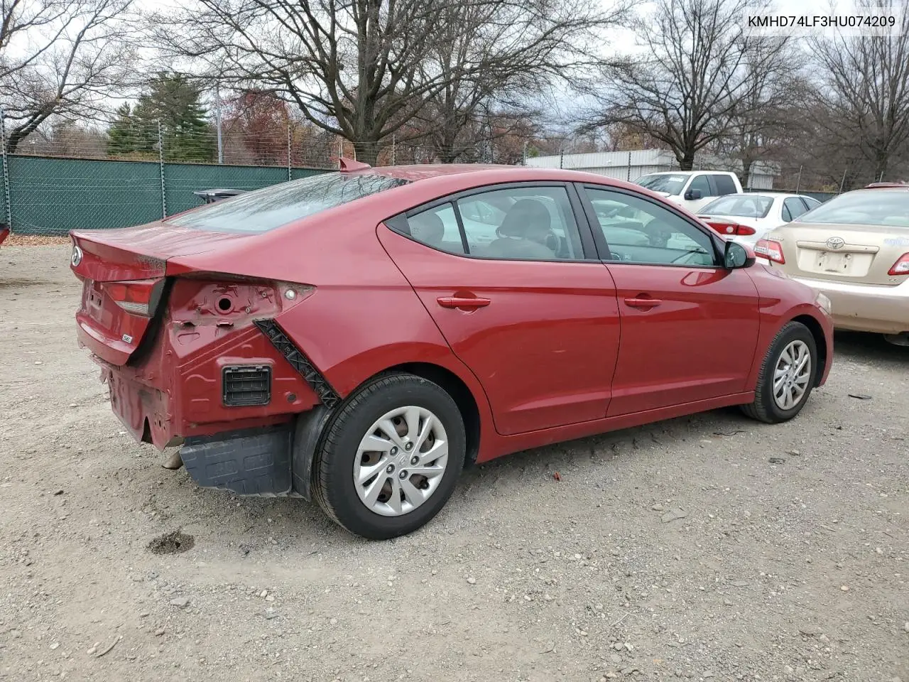 KMHD74LF3HU074209 2017 Hyundai Elantra Se