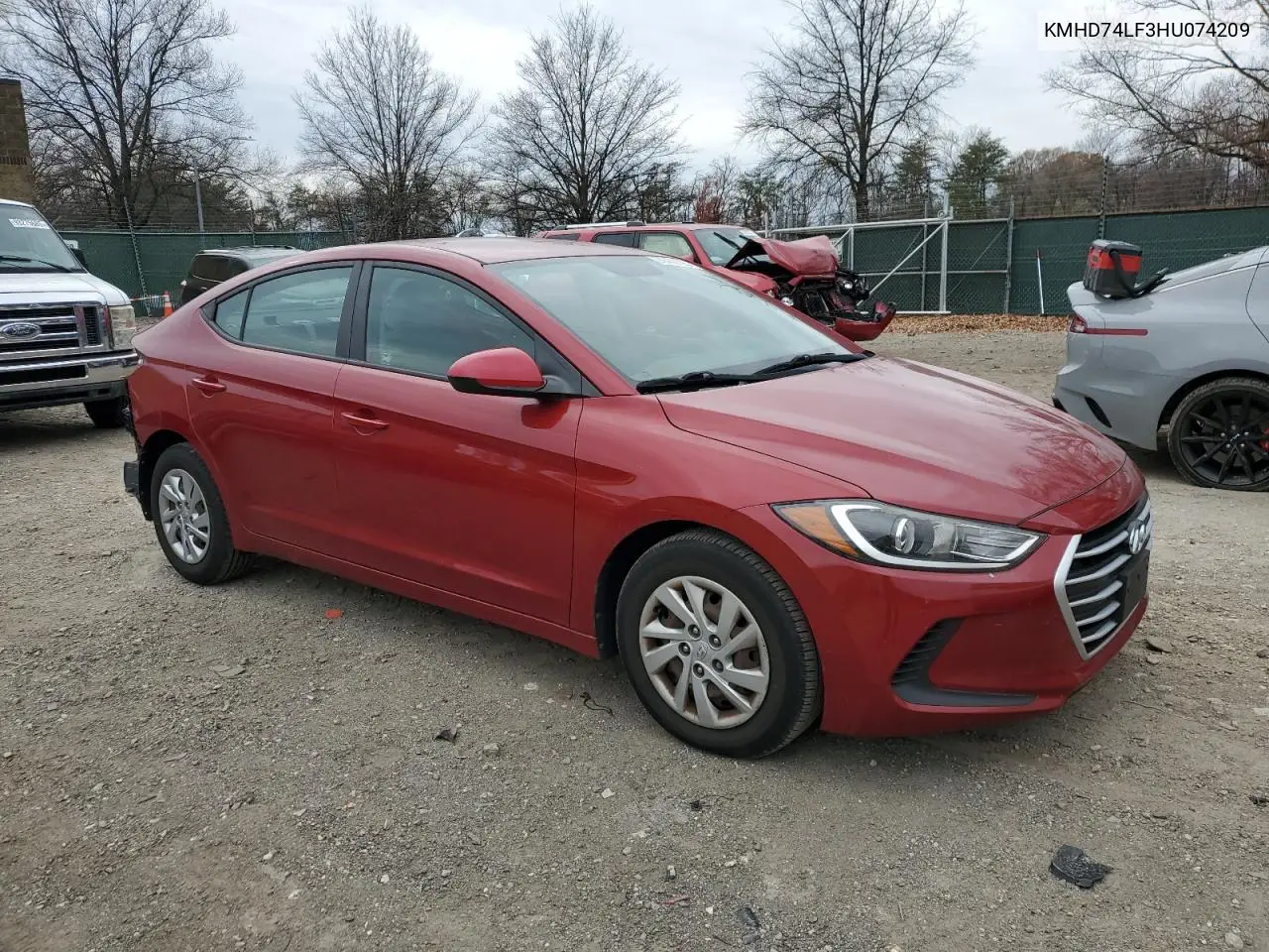 KMHD74LF3HU074209 2017 Hyundai Elantra Se