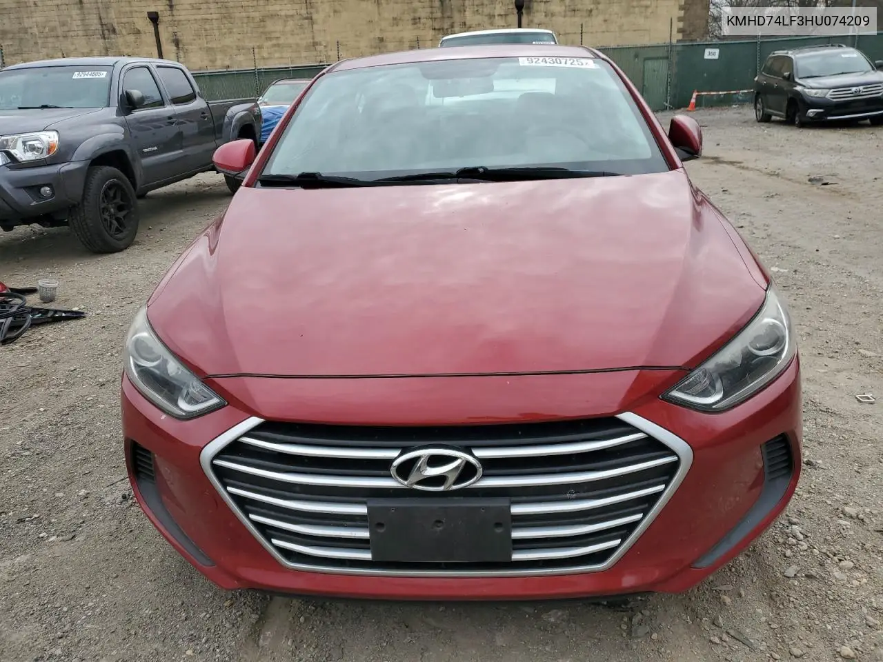 KMHD74LF3HU074209 2017 Hyundai Elantra Se