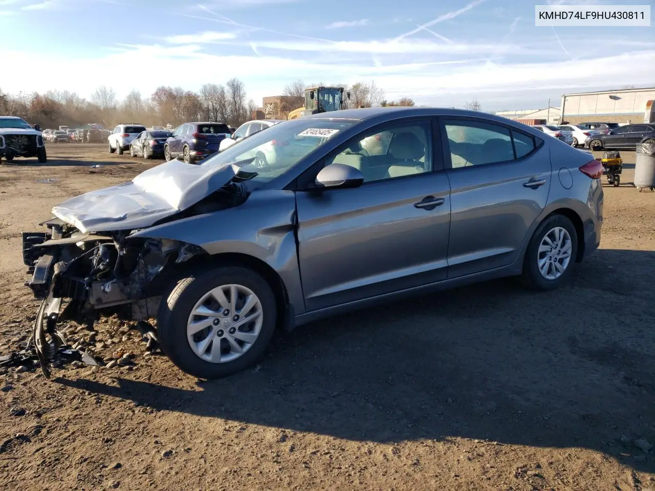 KMHD74LF9HU430811 2017 Hyundai Elantra Se
