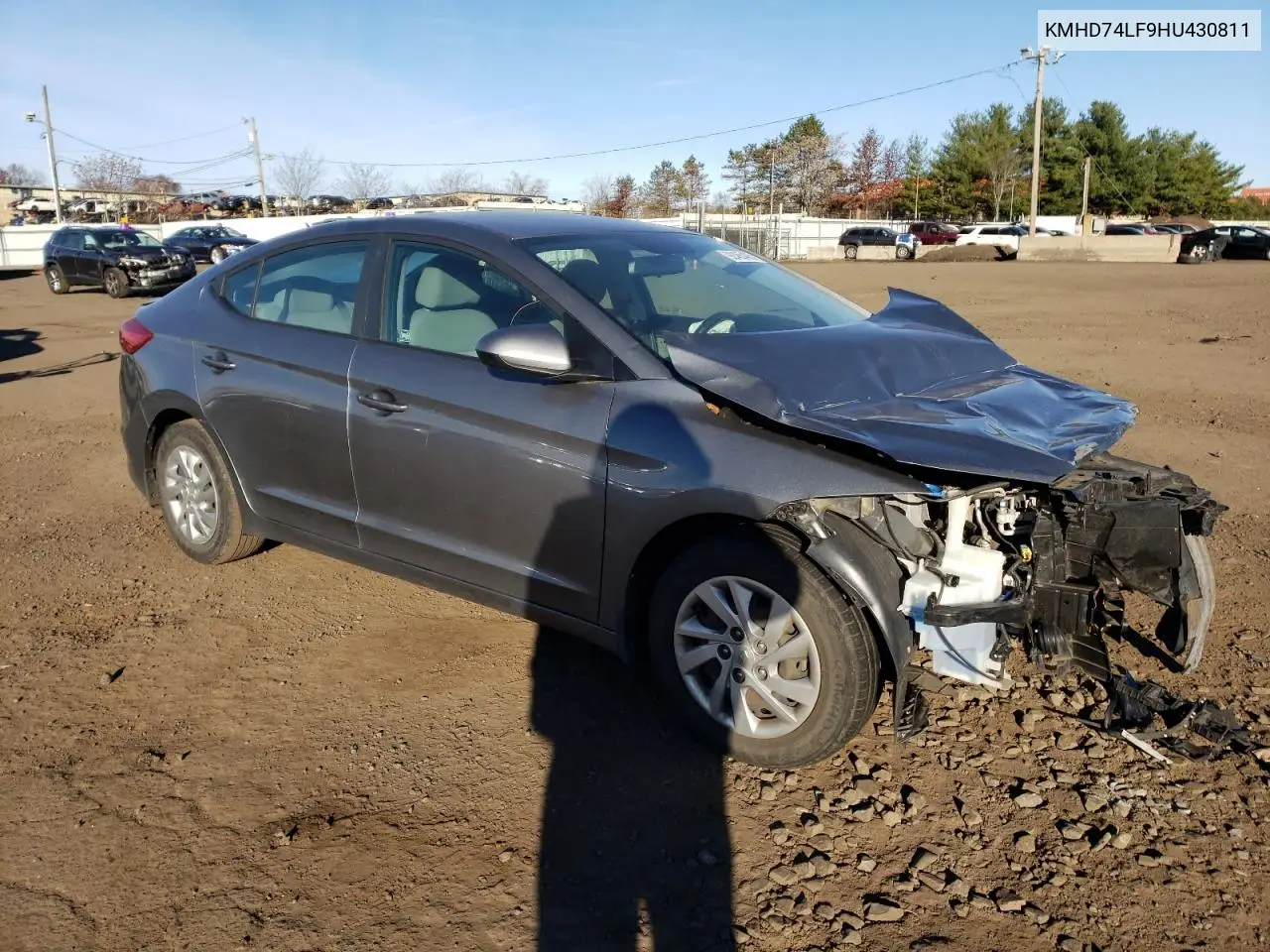 KMHD74LF9HU430811 2017 Hyundai Elantra Se