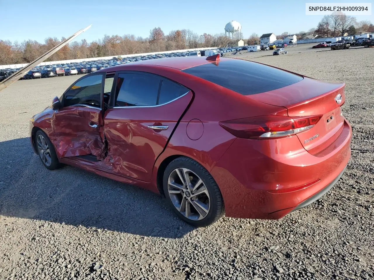 5NPD84LF2HH009394 2017 Hyundai Elantra Se