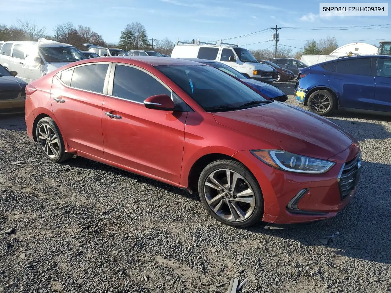 5NPD84LF2HH009394 2017 Hyundai Elantra Se