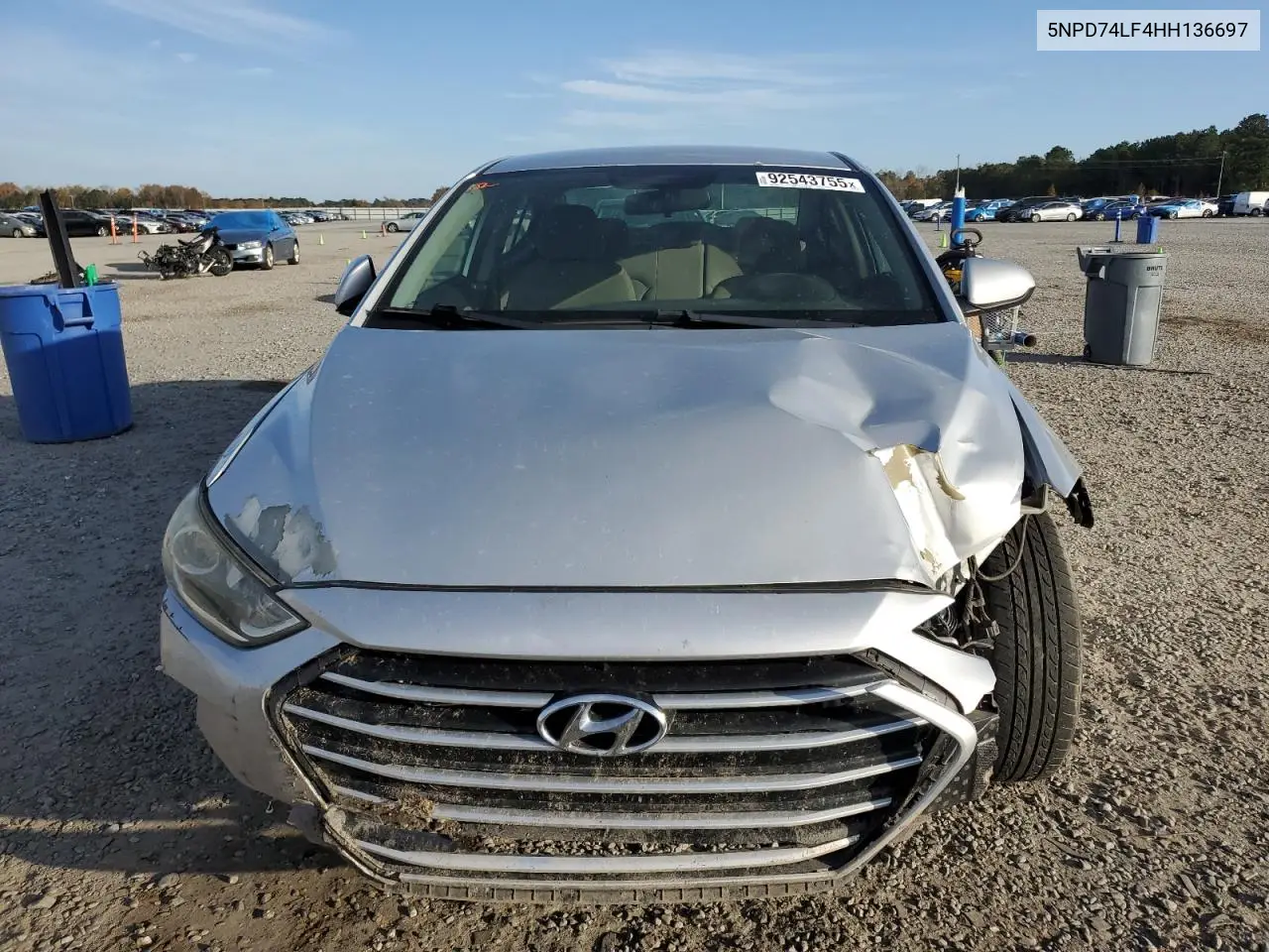 5NPD74LF4HH136697 2017 Hyundai Elantra Se
