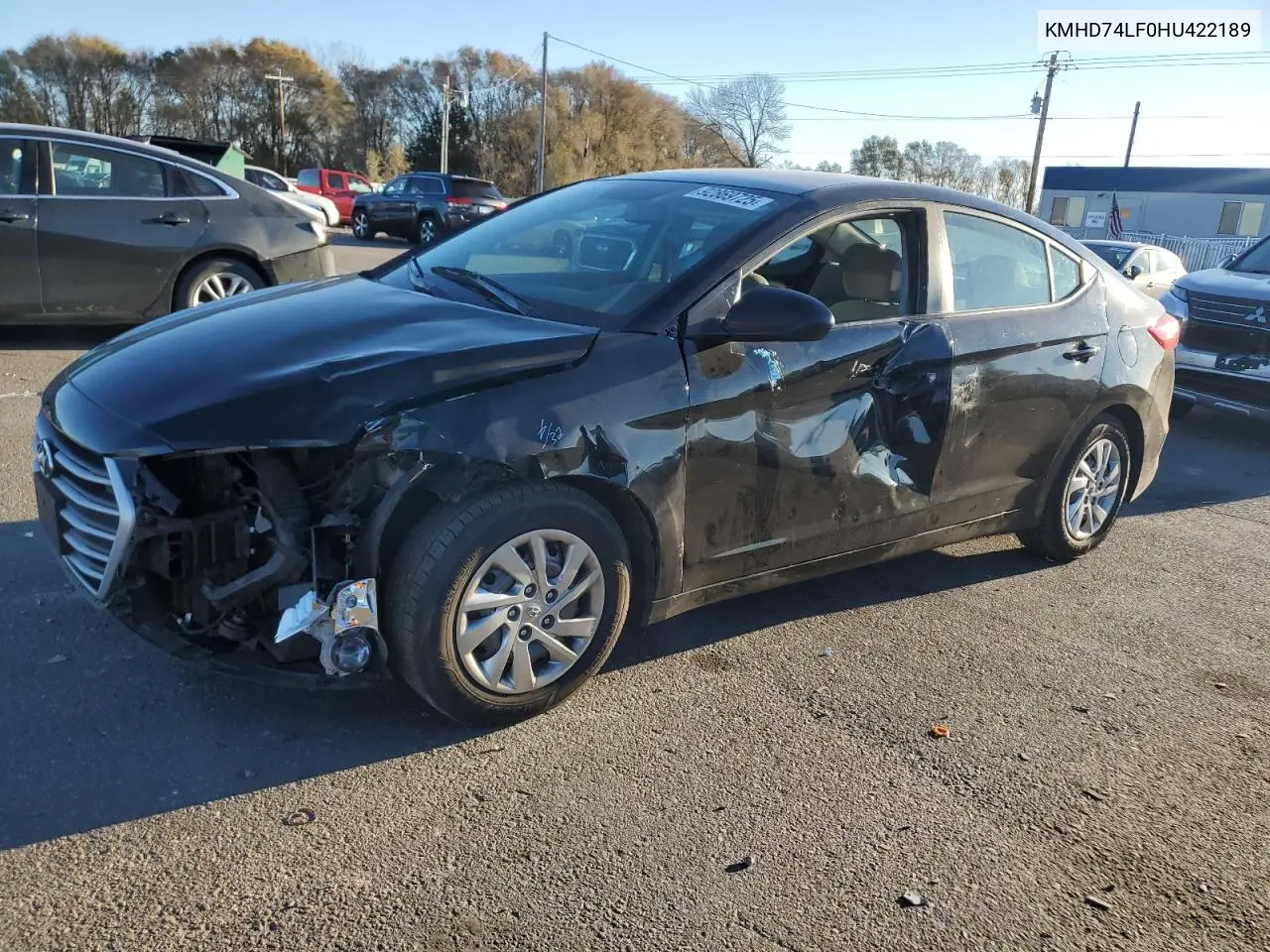 KMHD74LF0HU422189 2017 Hyundai Elantra Se