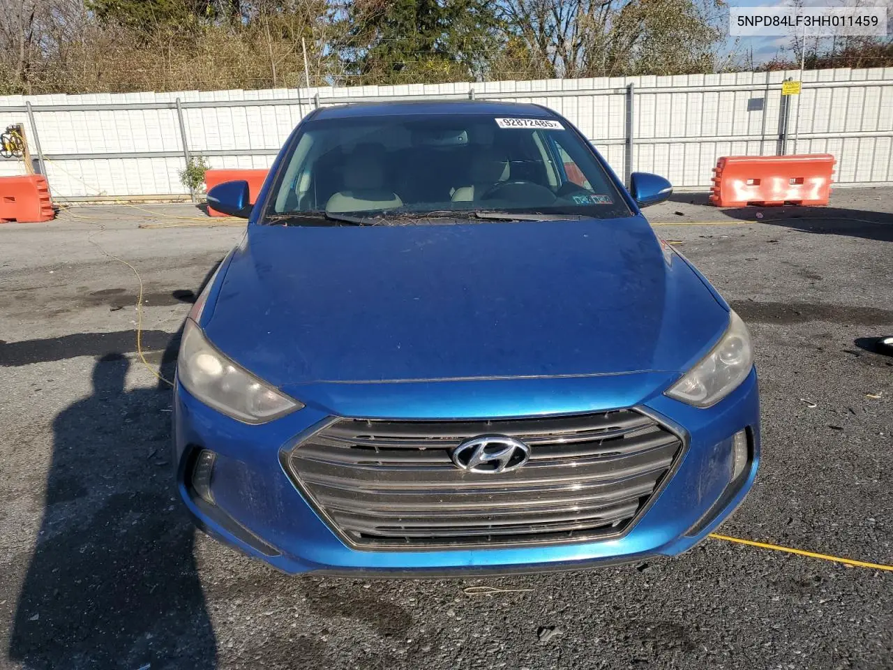 5NPD84LF3HH011459 2017 Hyundai Elantra Se