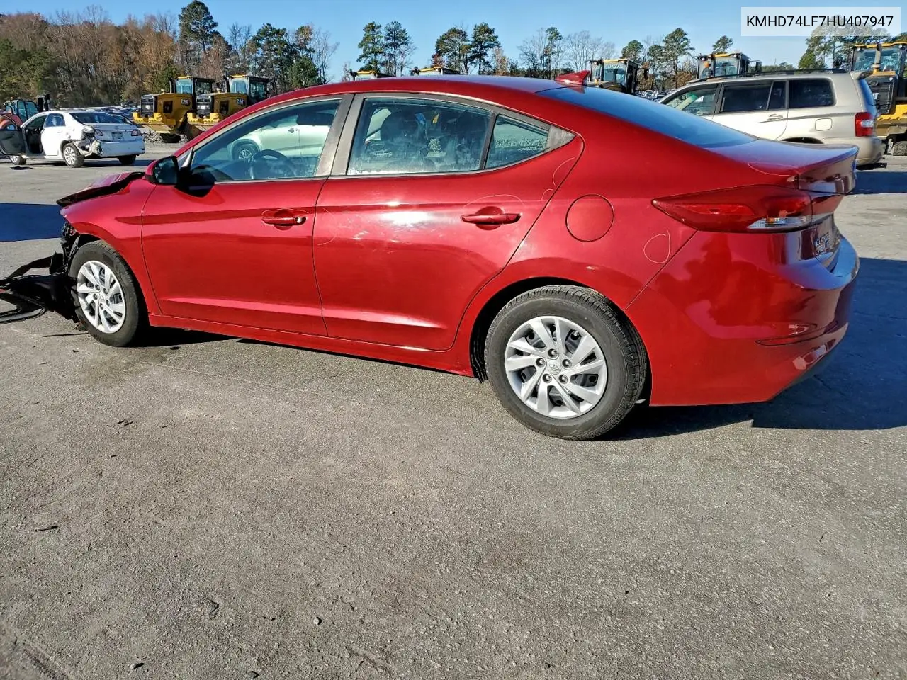KMHD74LF7HU407947 2017 Hyundai Elantra Se