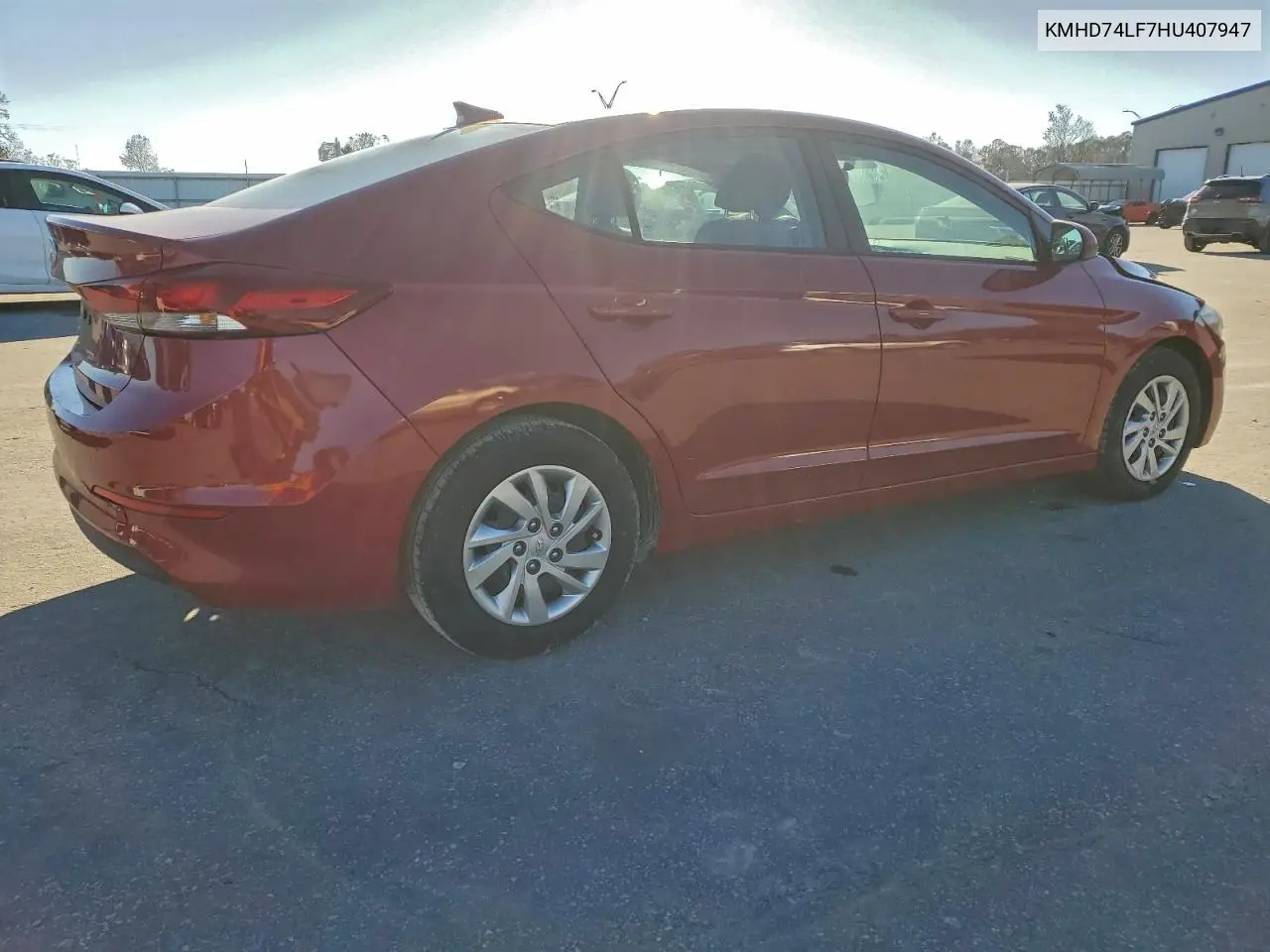 KMHD74LF7HU407947 2017 Hyundai Elantra Se