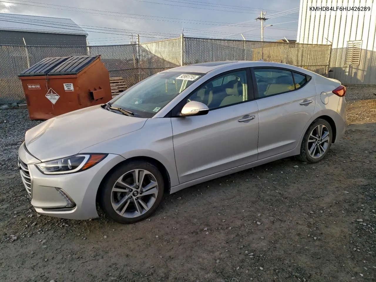 KMHD84LF6HU426289 2017 Hyundai Elantra Se