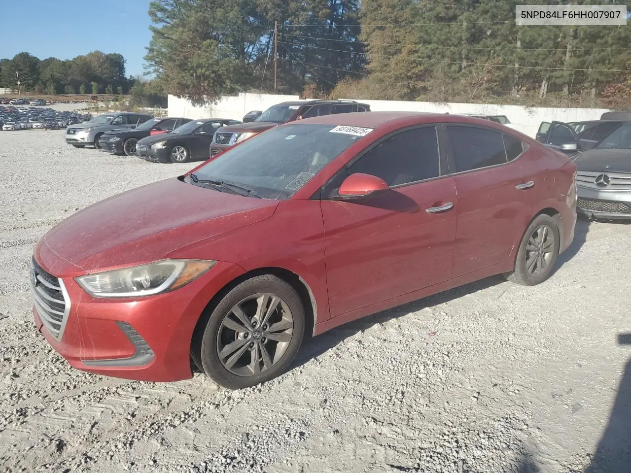 5NPD84LF6HH007907 2017 Hyundai Elantra Se