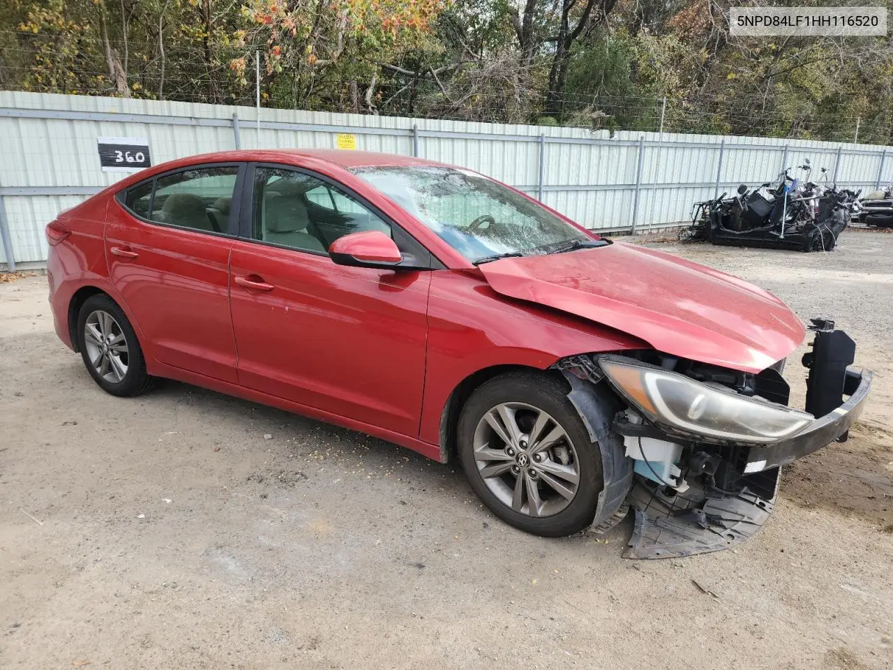 5NPD84LF1HH116520 2017 Hyundai Elantra Se
