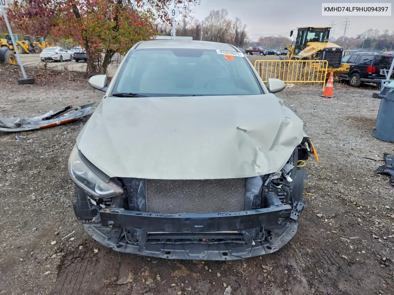 KMHD74LF9HU094397 2017 Hyundai Elantra Se