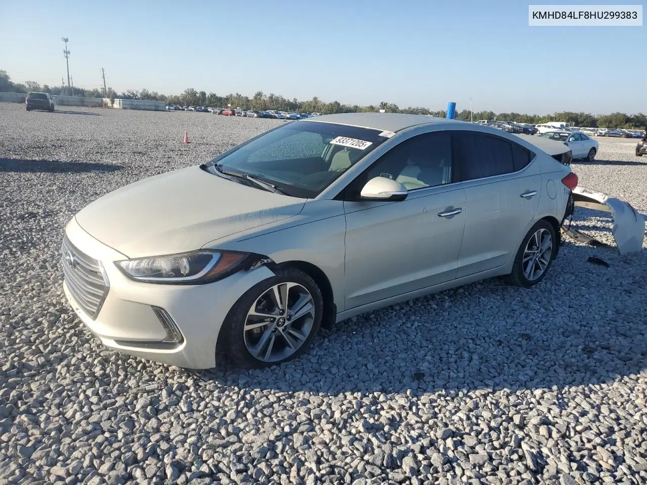 KMHD84LF8HU299383 2017 Hyundai Elantra Se