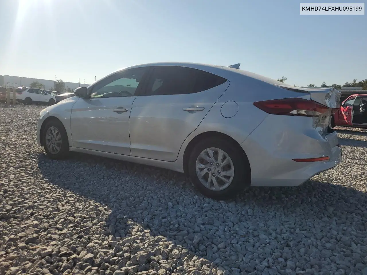 KMHD74LFXHU095199 2017 Hyundai Elantra Se