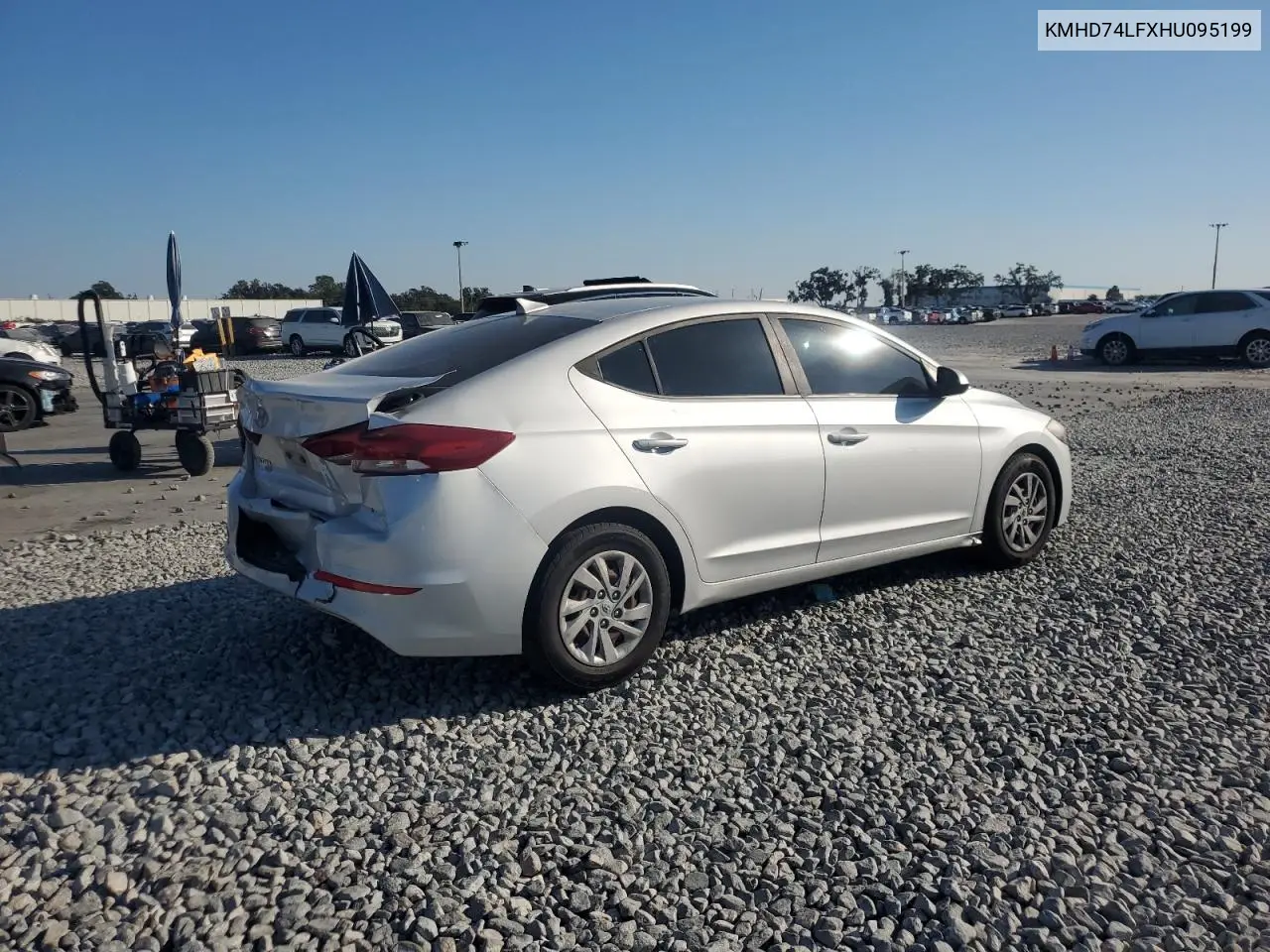 KMHD74LFXHU095199 2017 Hyundai Elantra Se