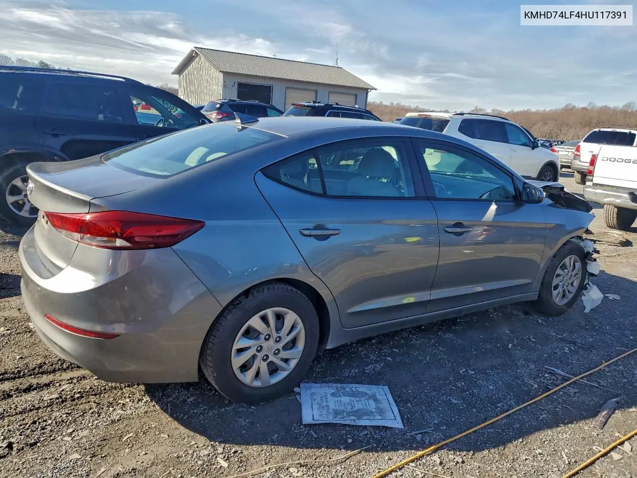 KMHD74LF4HU117391 2017 Hyundai Elantra Se