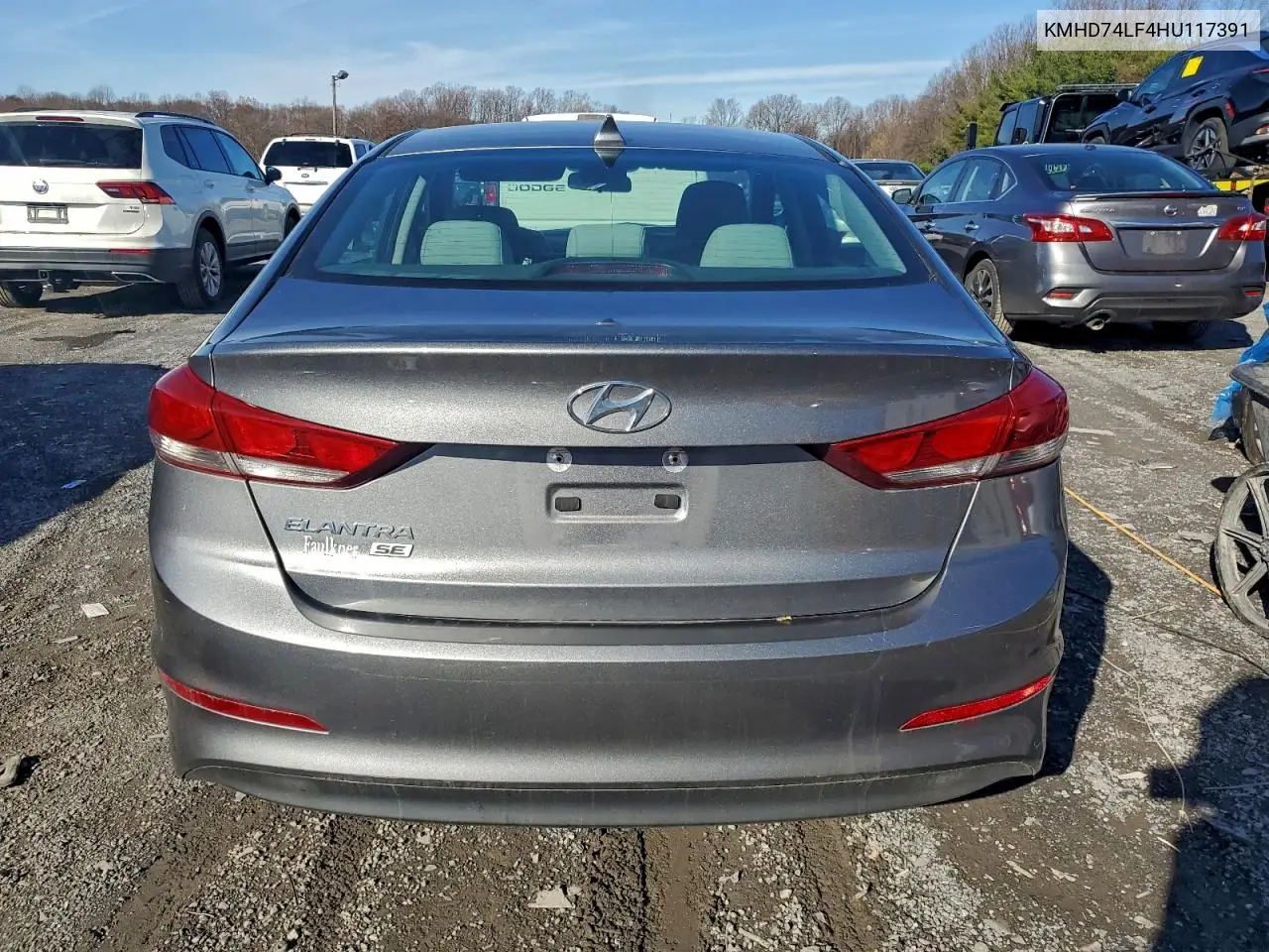 KMHD74LF4HU117391 2017 Hyundai Elantra Se