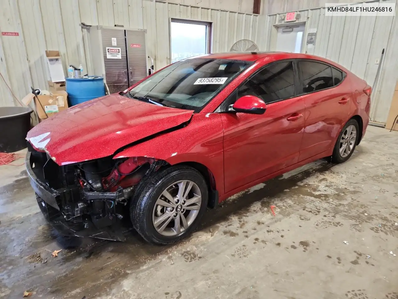 KMHD84LF1HU246816 2017 Hyundai Elantra Se