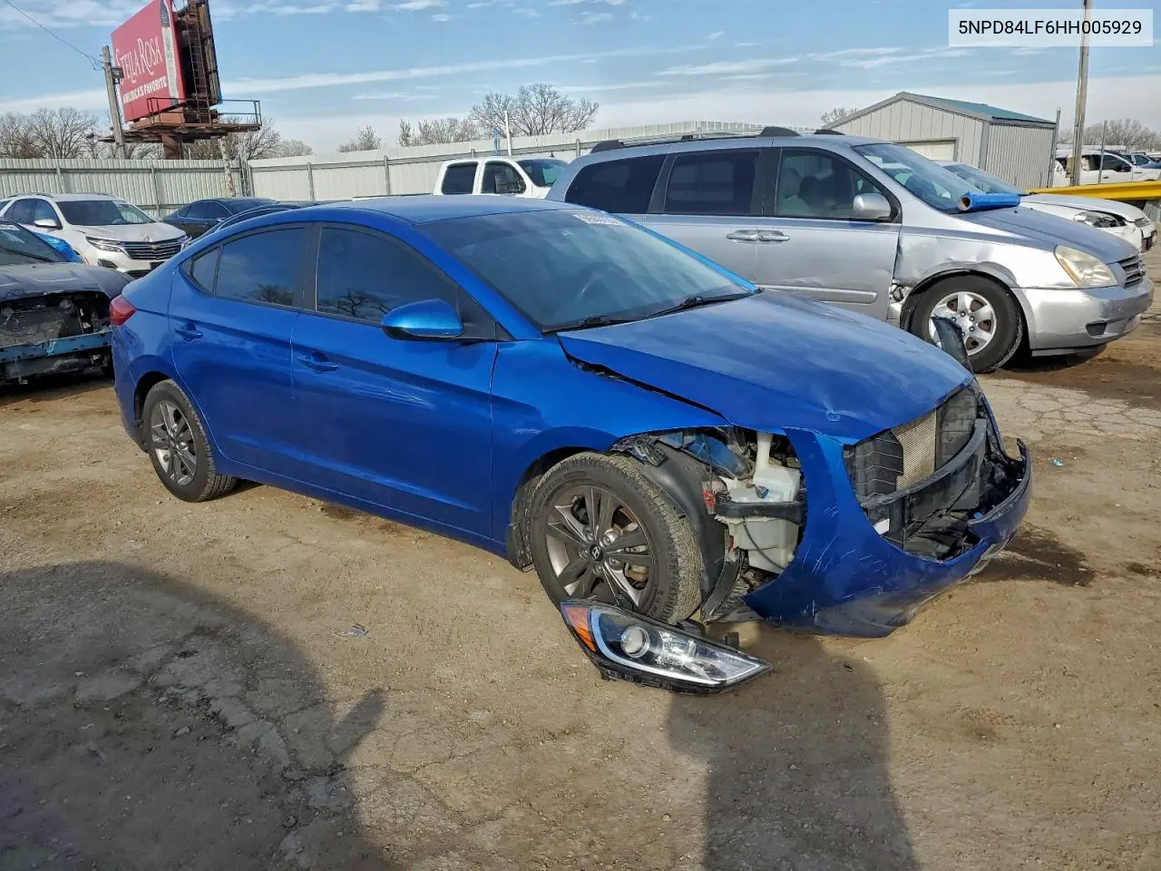 5NPD84LF6HH005929 2017 Hyundai Elantra Se