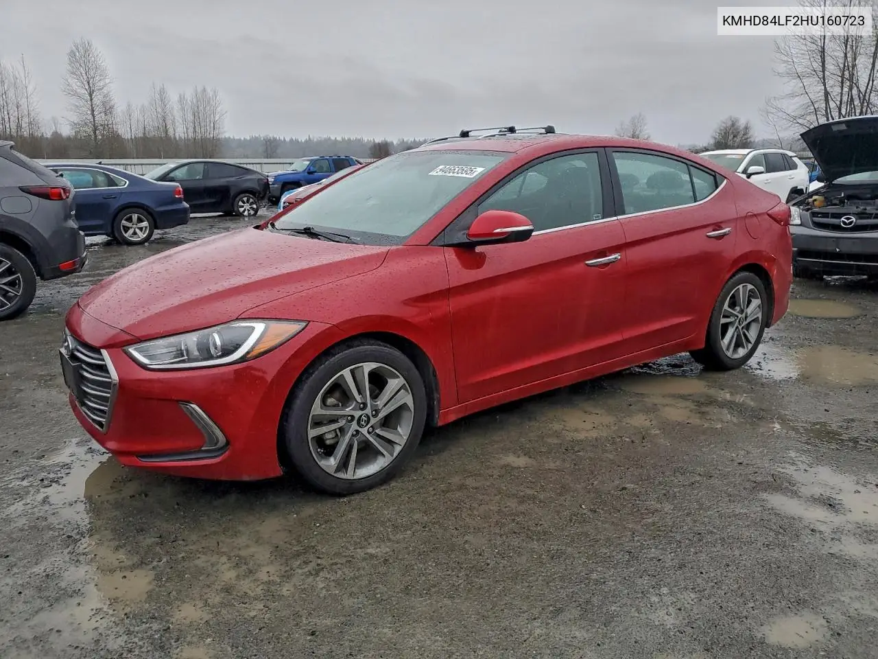 KMHD84LF2HU160723 2017 Hyundai Elantra Se