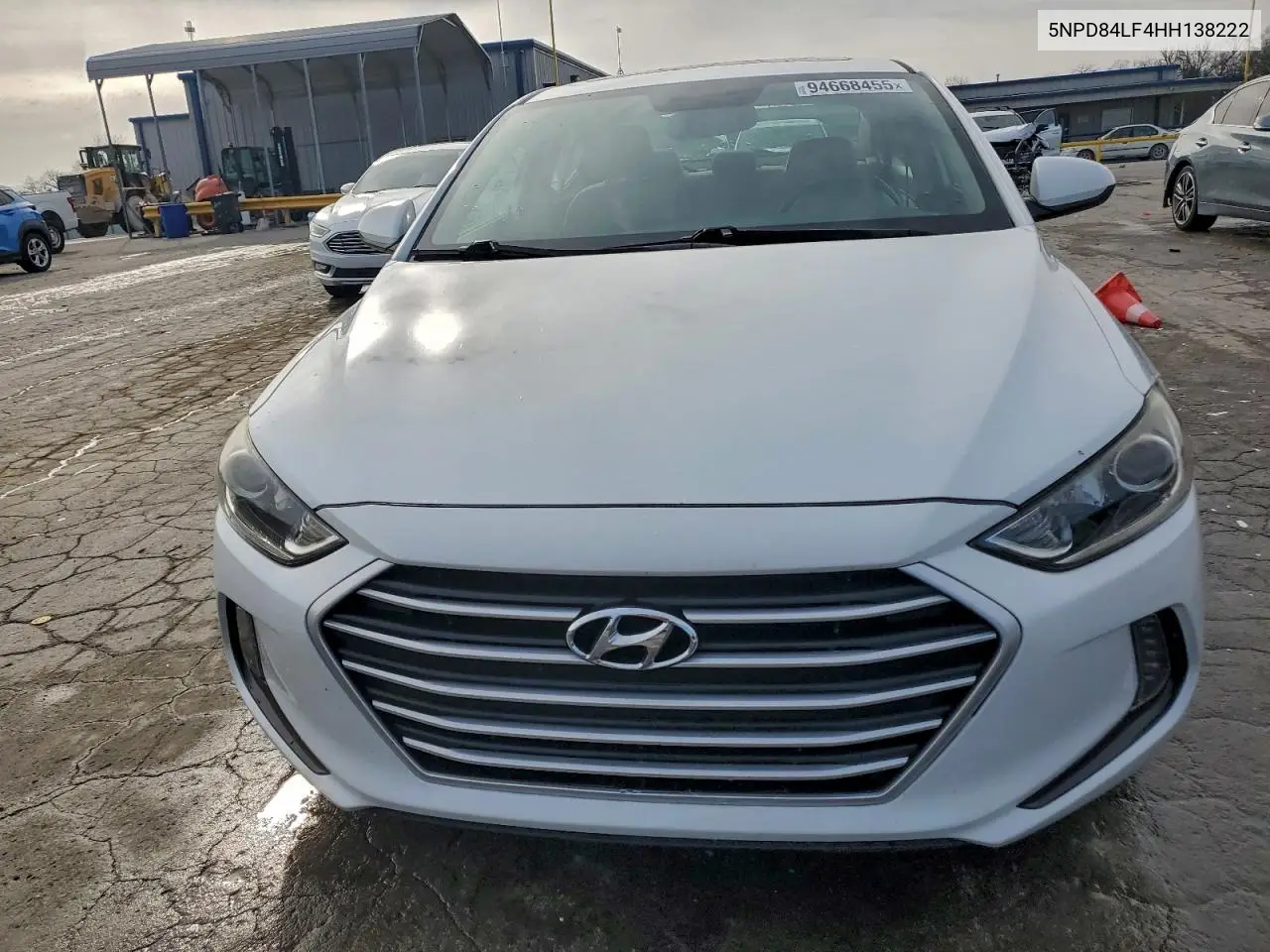 5NPD84LF4HH138222 2017 Hyundai Elantra Se