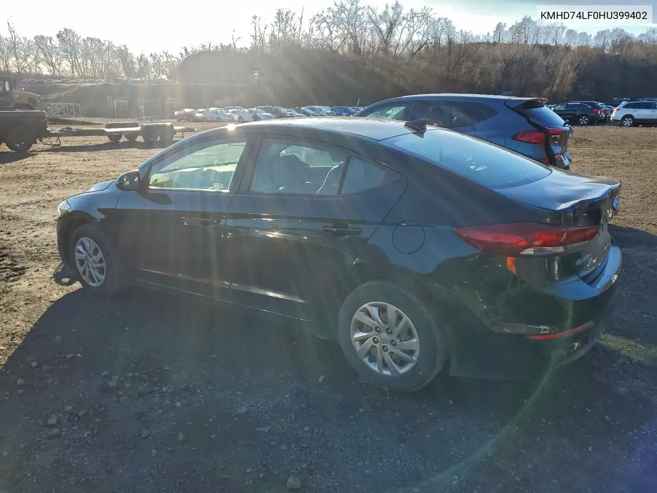 KMHD74LF0HU399402 2017 Hyundai Elantra Se