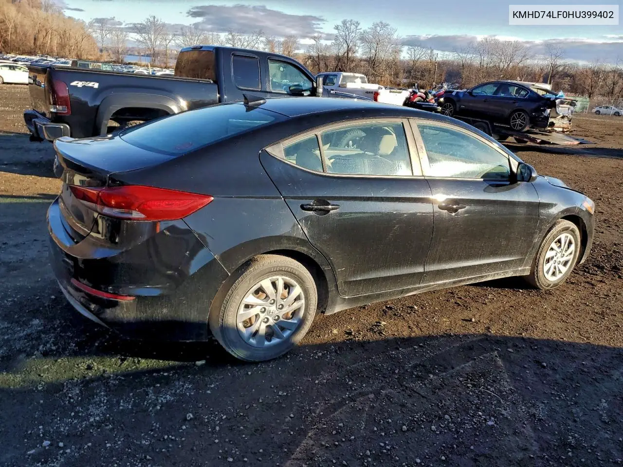 KMHD74LF0HU399402 2017 Hyundai Elantra Se