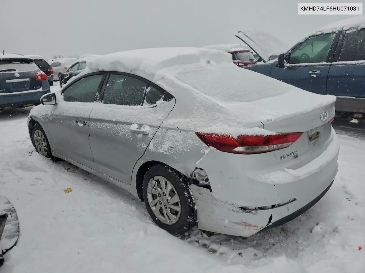 KMHD74LF6HU071031 2017 Hyundai Elantra Se