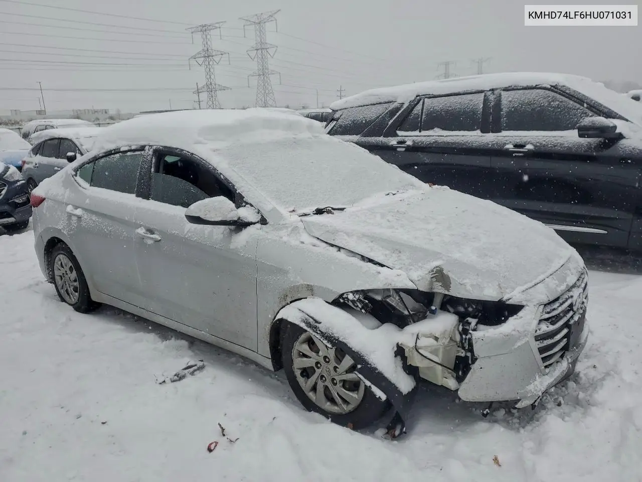 KMHD74LF6HU071031 2017 Hyundai Elantra Se