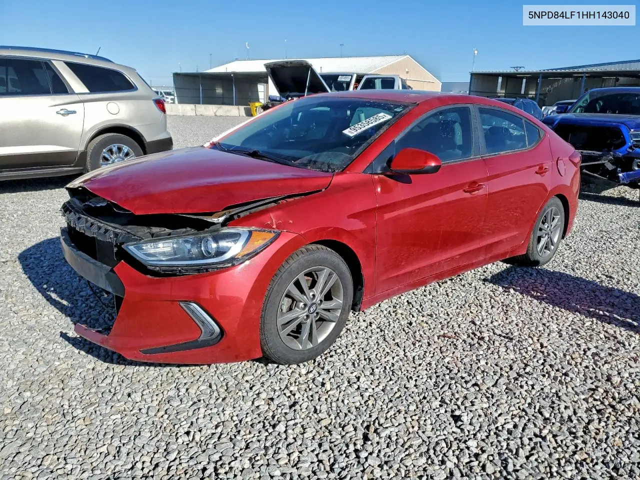 5NPD84LF1HH143040 2017 Hyundai Elantra Se