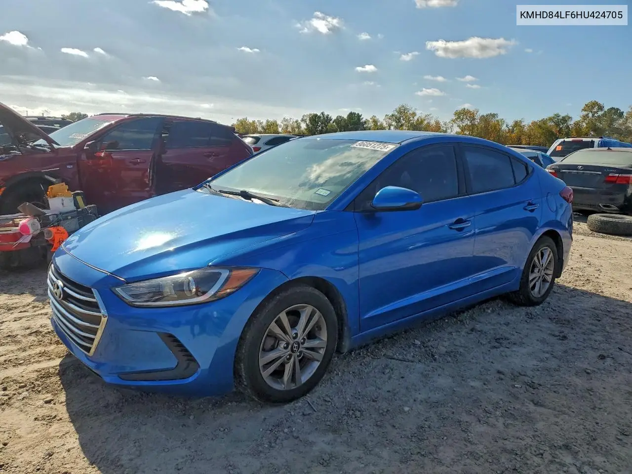 KMHD84LF6HU424705 2017 Hyundai Elantra Se