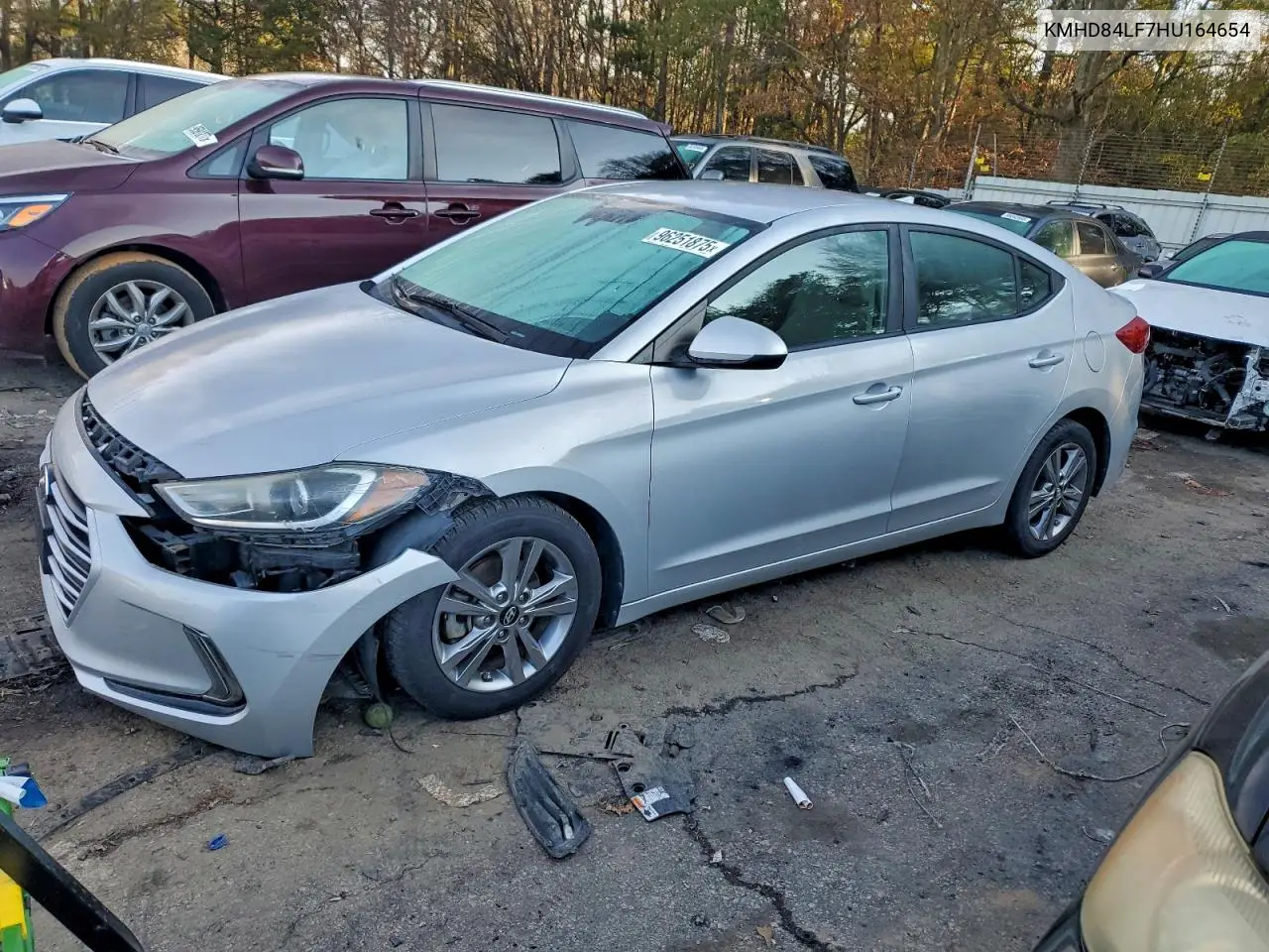 KMHD84LF7HU164654 2017 Hyundai Elantra Se