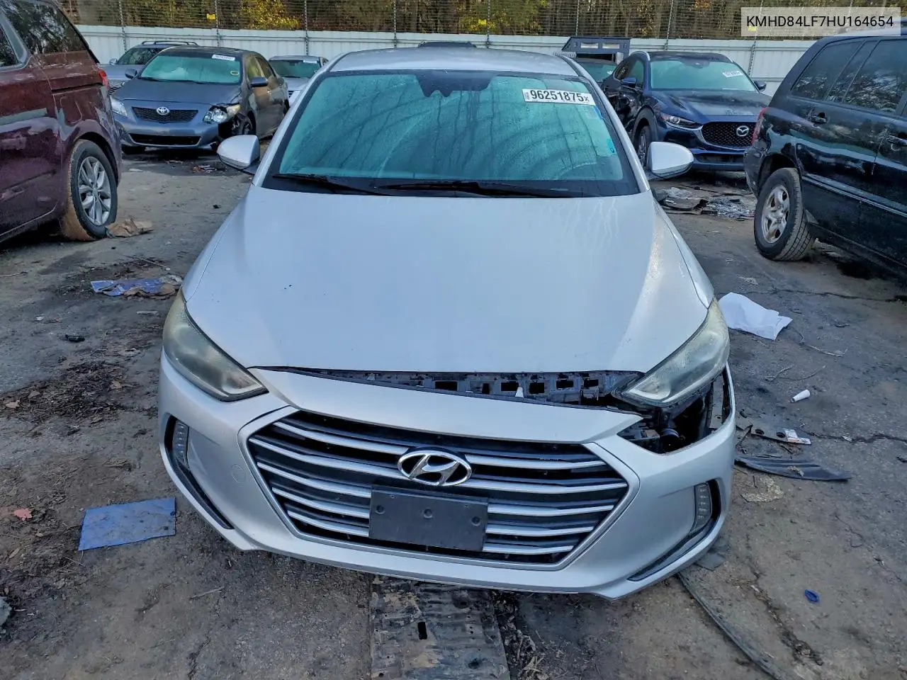 KMHD84LF7HU164654 2017 Hyundai Elantra Se