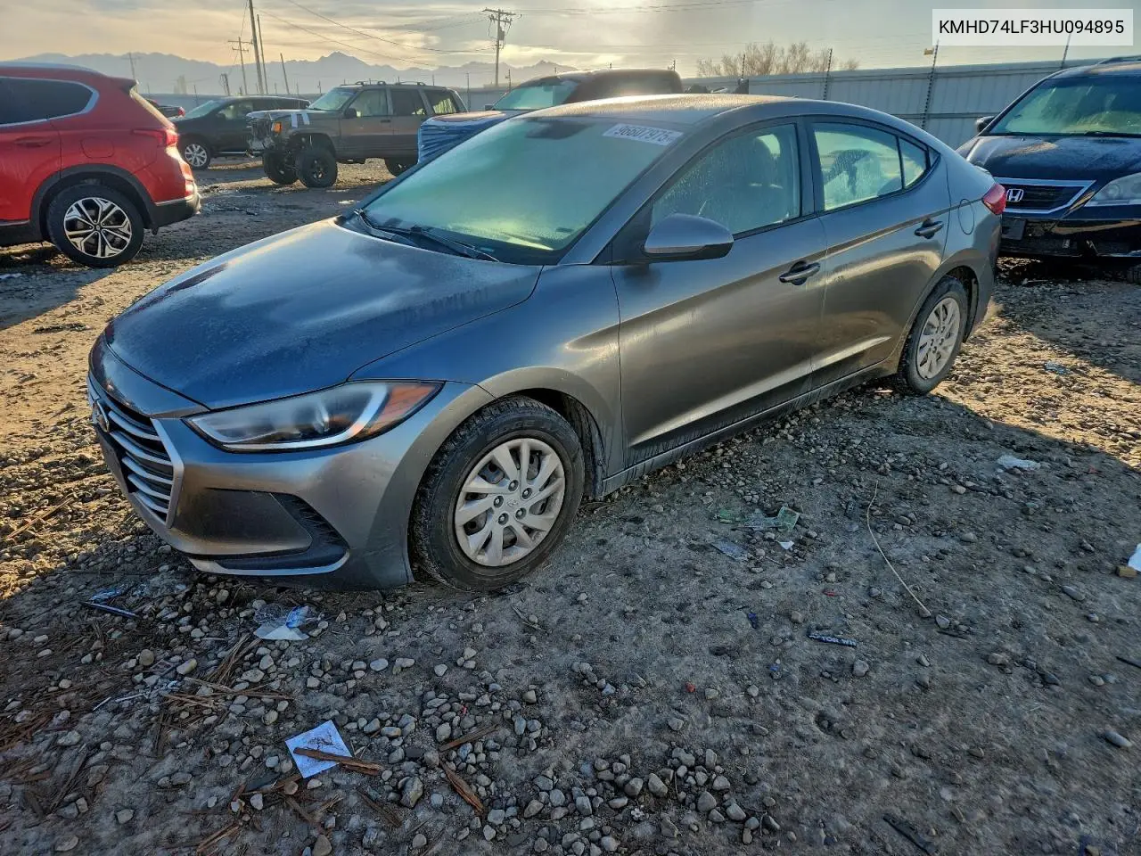 KMHD74LF3HU094895 2017 Hyundai Elantra Se