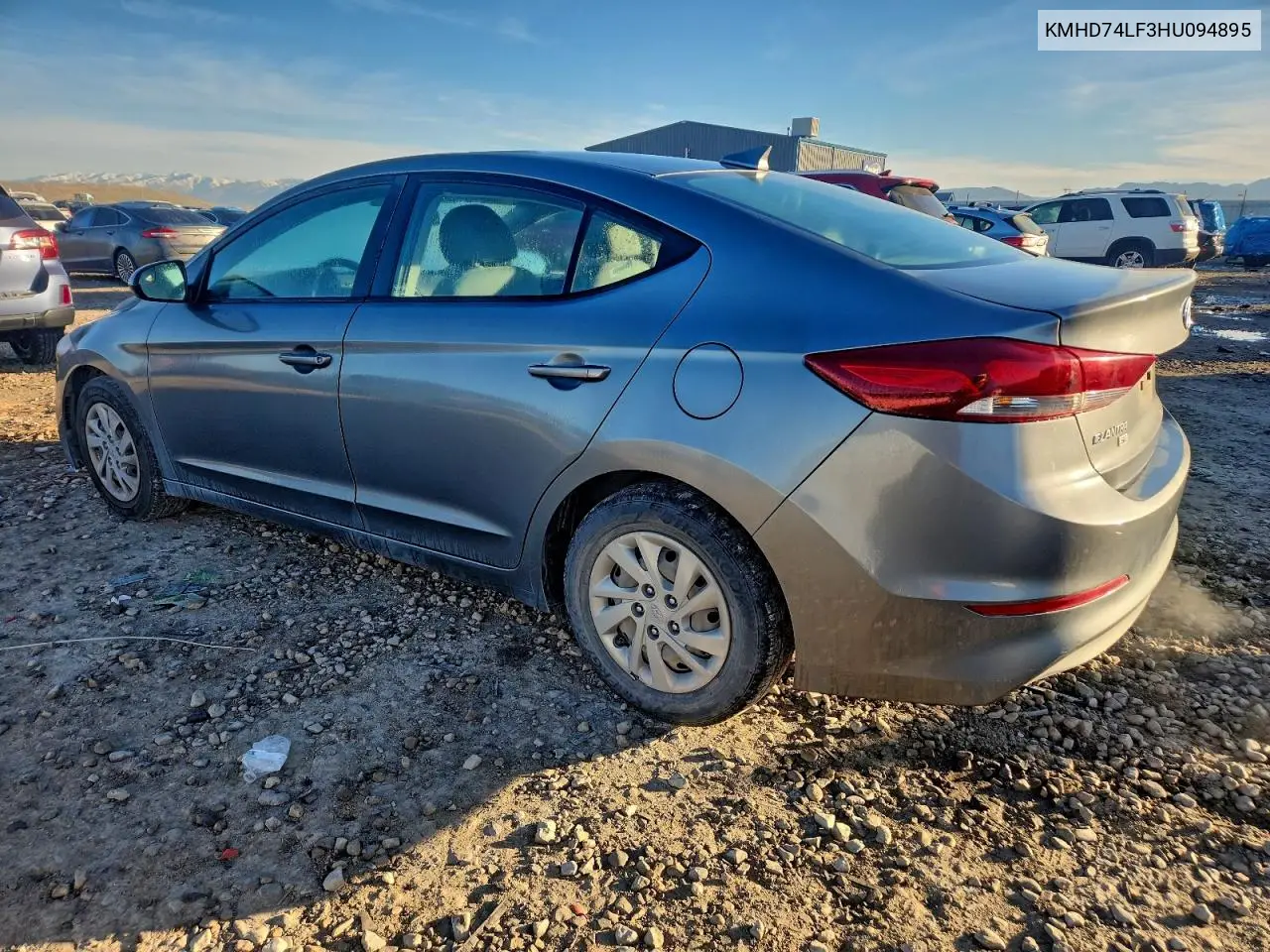 KMHD74LF3HU094895 2017 Hyundai Elantra Se
