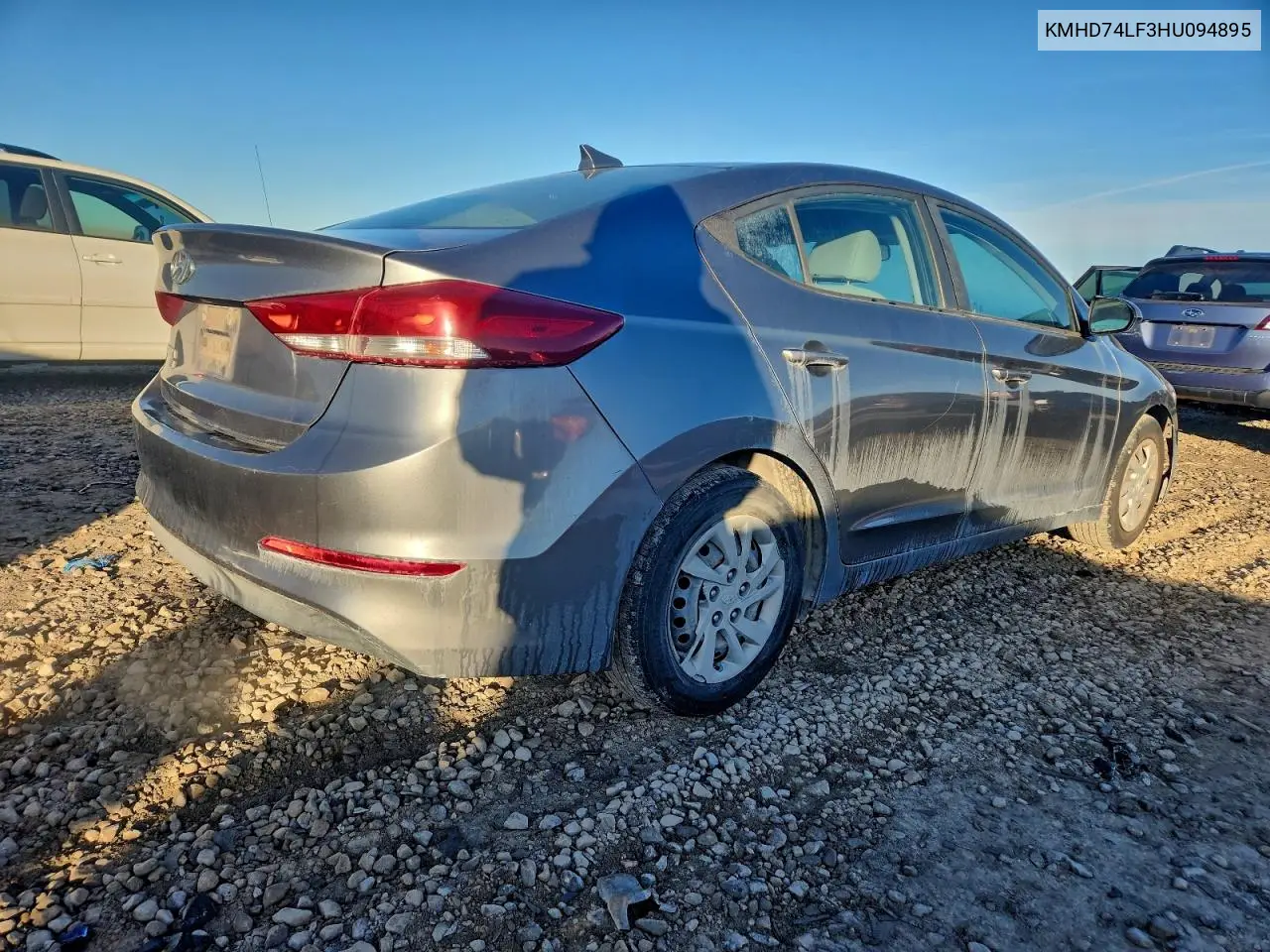 KMHD74LF3HU094895 2017 Hyundai Elantra Se