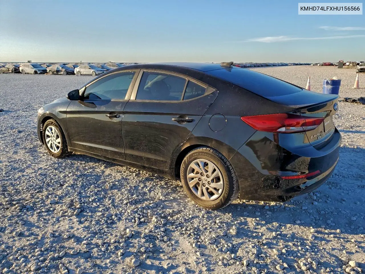 KMHD74LFXHU156566 2017 Hyundai Elantra Se