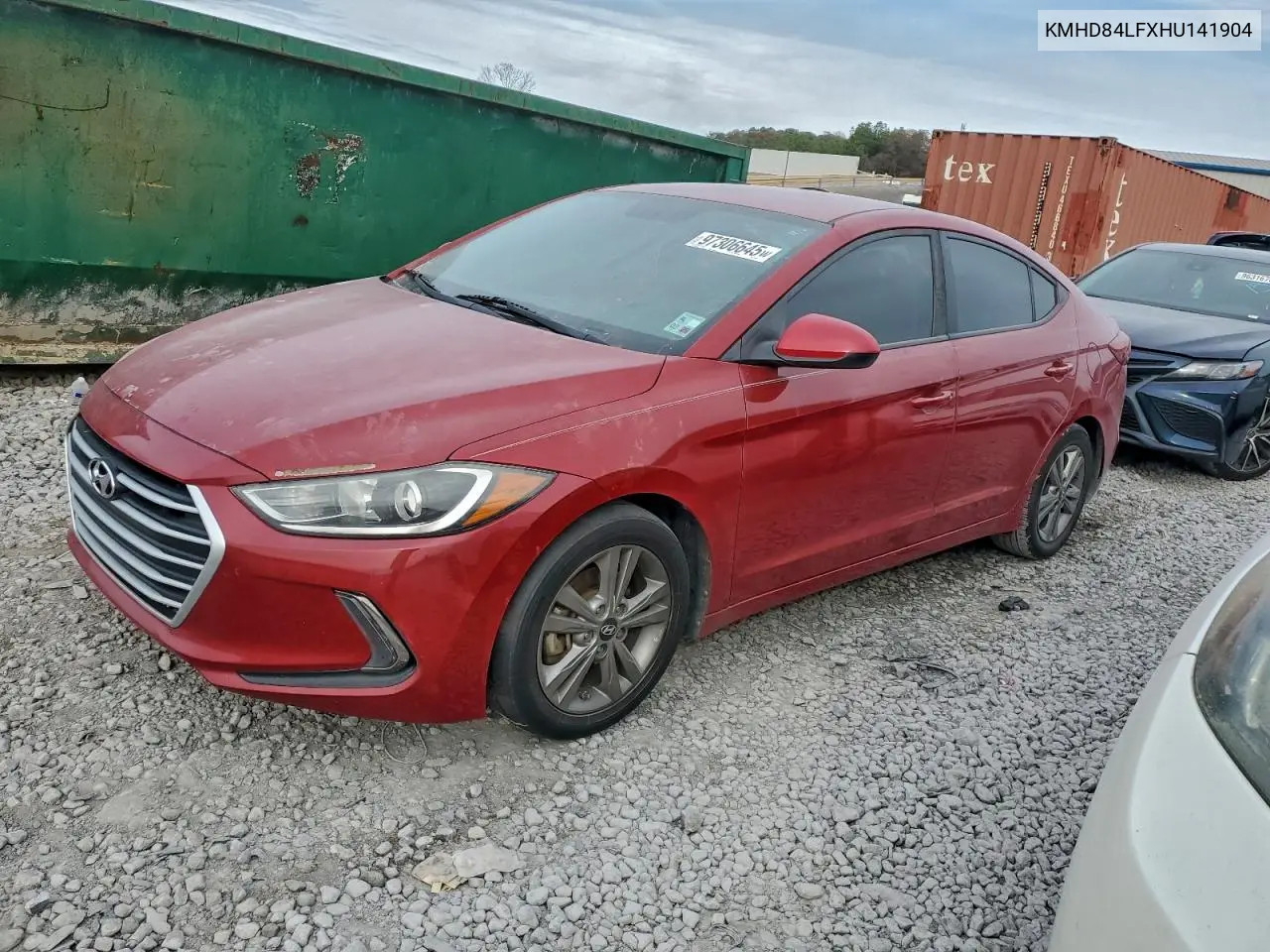 KMHD84LFXHU141904 2017 Hyundai Elantra Se