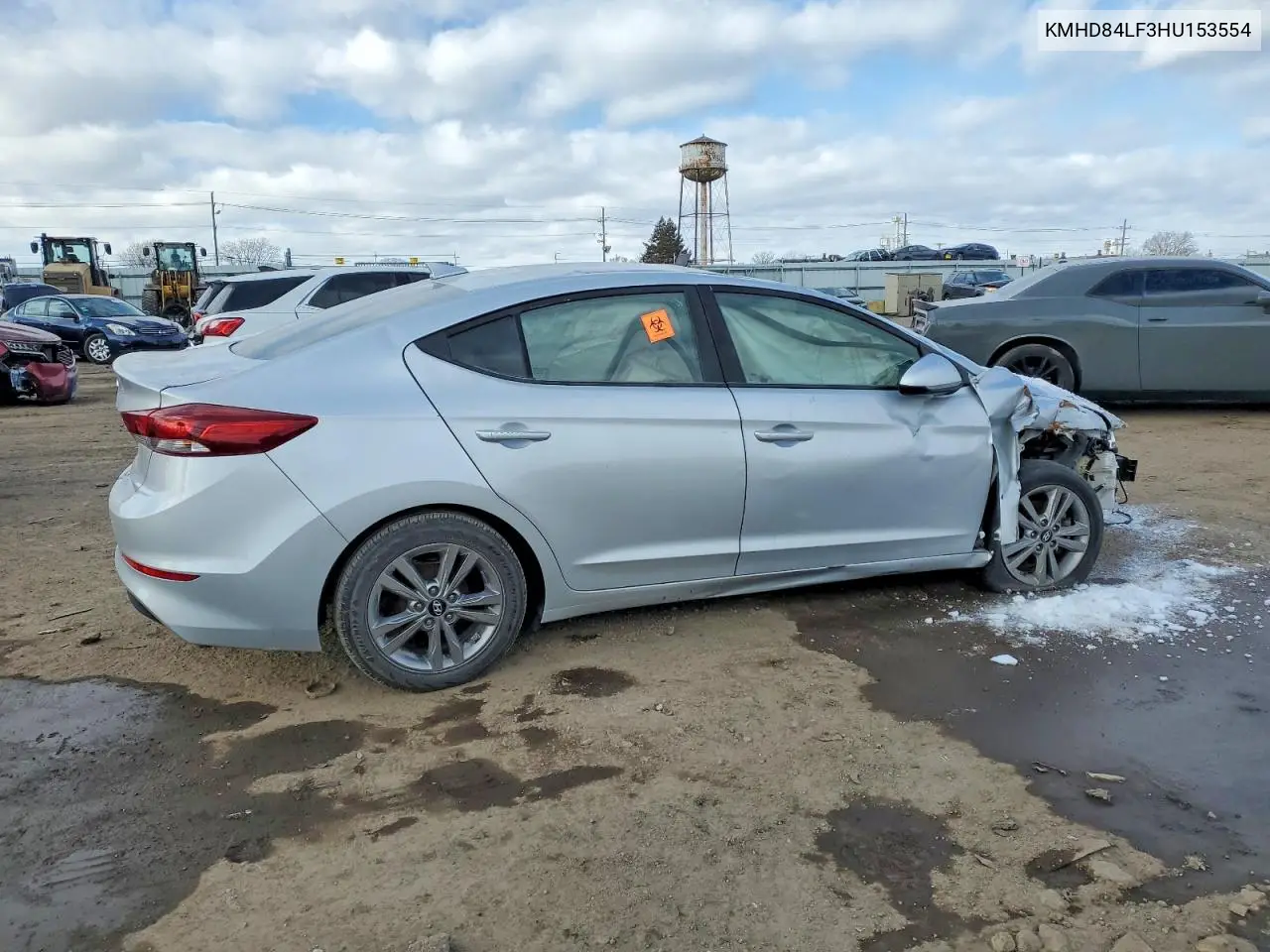 KMHD84LF3HU153554 2017 Hyundai Elantra Se