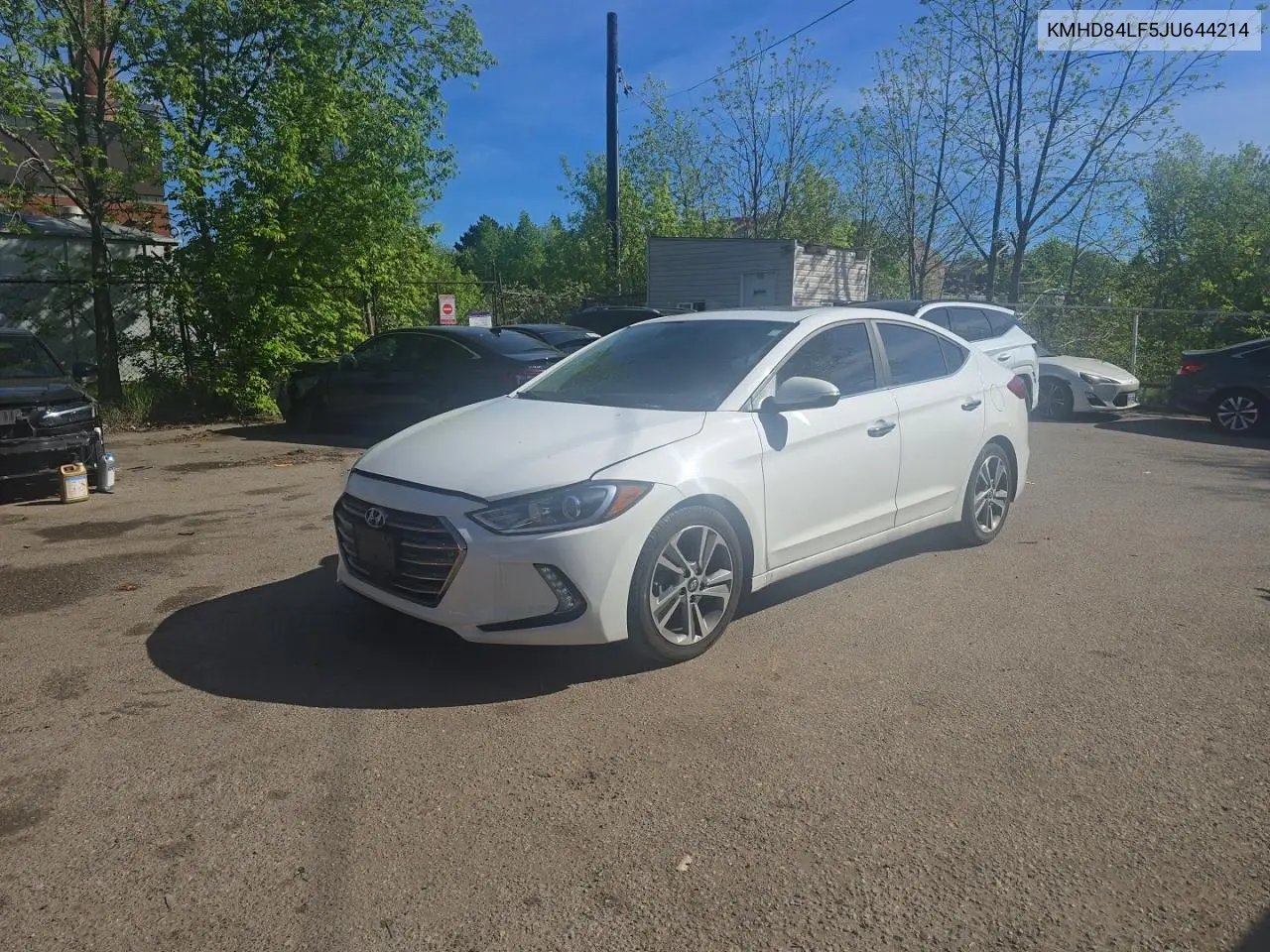 KMHD84LF5JU644214 2018 Hyundai Elantra Sel