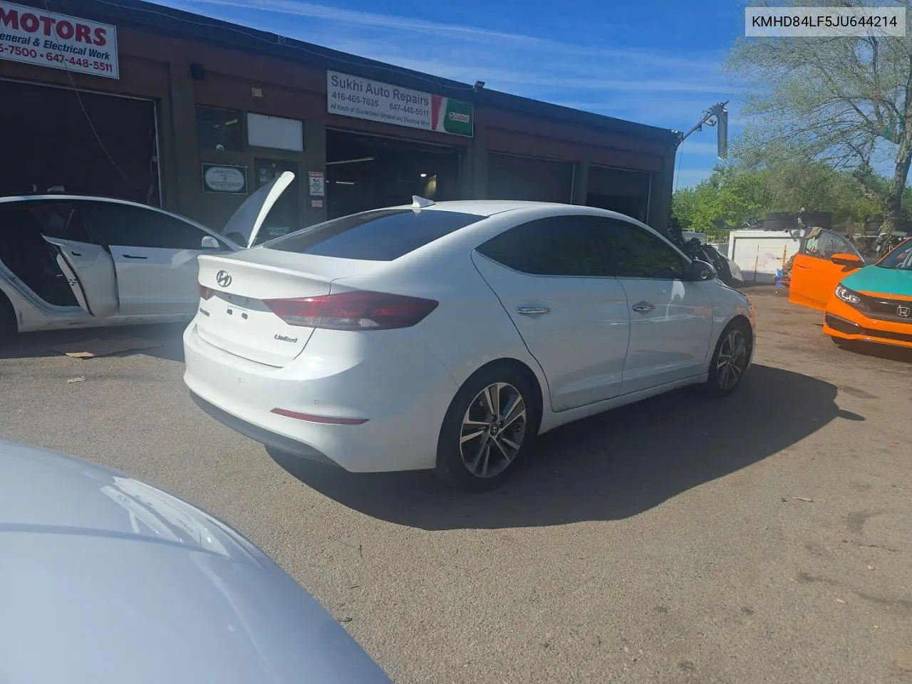 KMHD84LF5JU644214 2018 Hyundai Elantra Sel