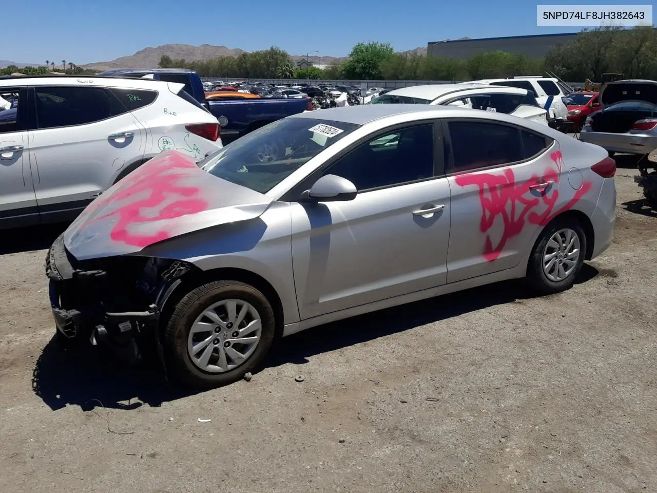 5NPD74LF8JH382643 2018 Hyundai Elantra Se