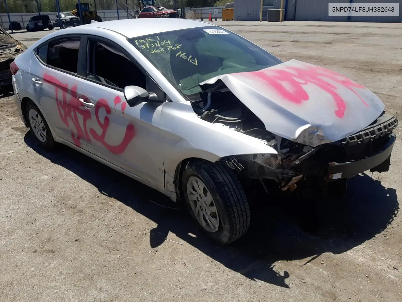5NPD74LF8JH382643 2018 Hyundai Elantra Se