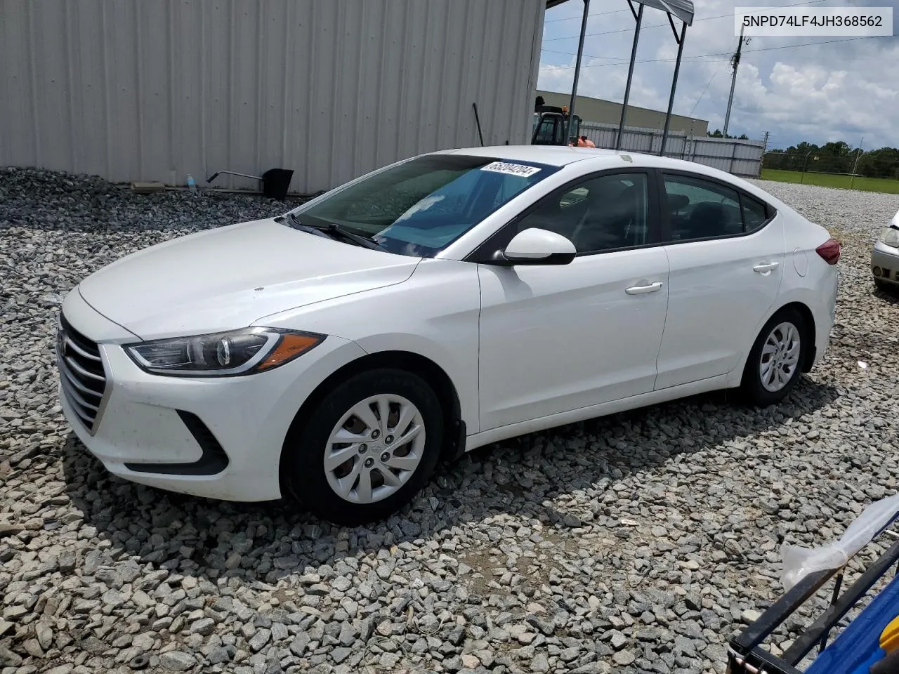 2018 Hyundai Elantra Se VIN: 5NPD74LF4JH368562 Lot: 65204204