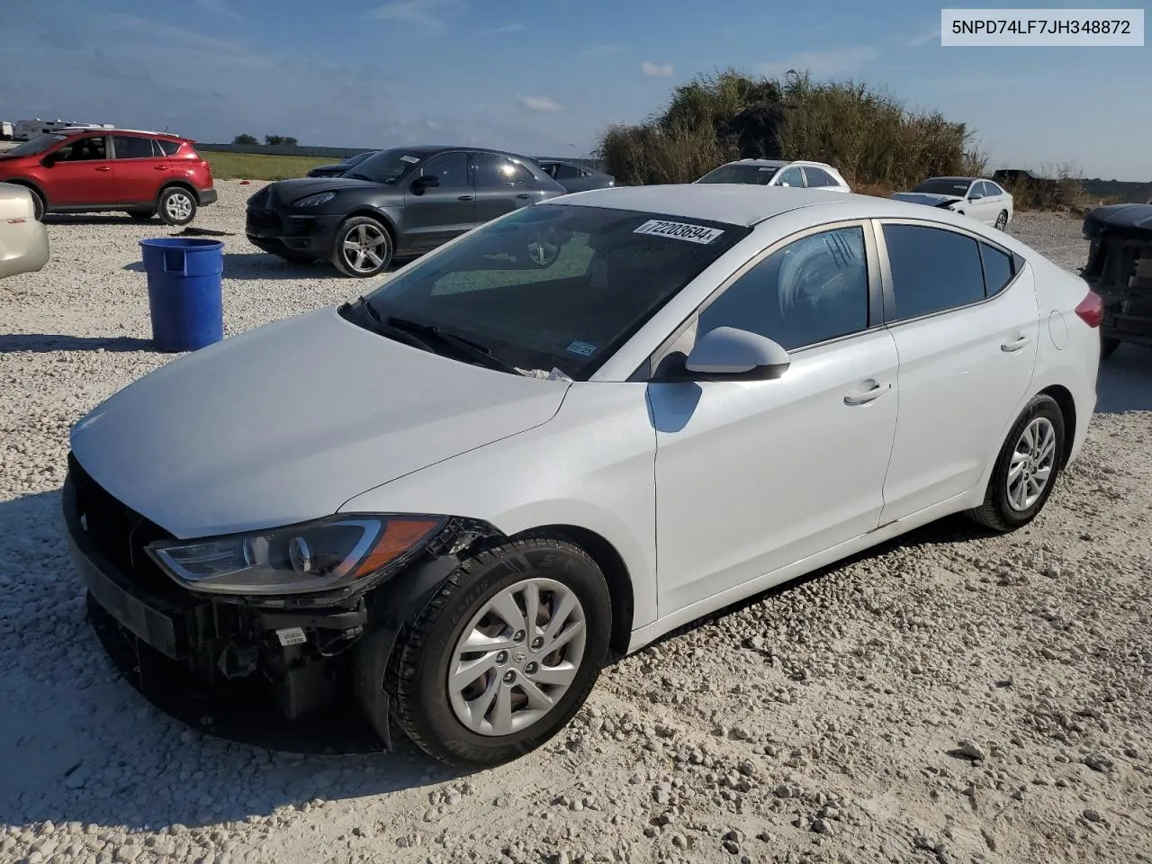 2018 Hyundai Elantra Se VIN: 5NPD74LF7JH348872 Lot: 72203694