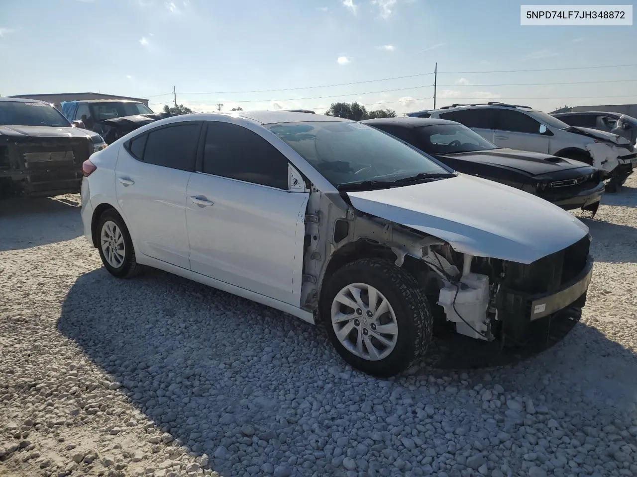 2018 Hyundai Elantra Se VIN: 5NPD74LF7JH348872 Lot: 72203694