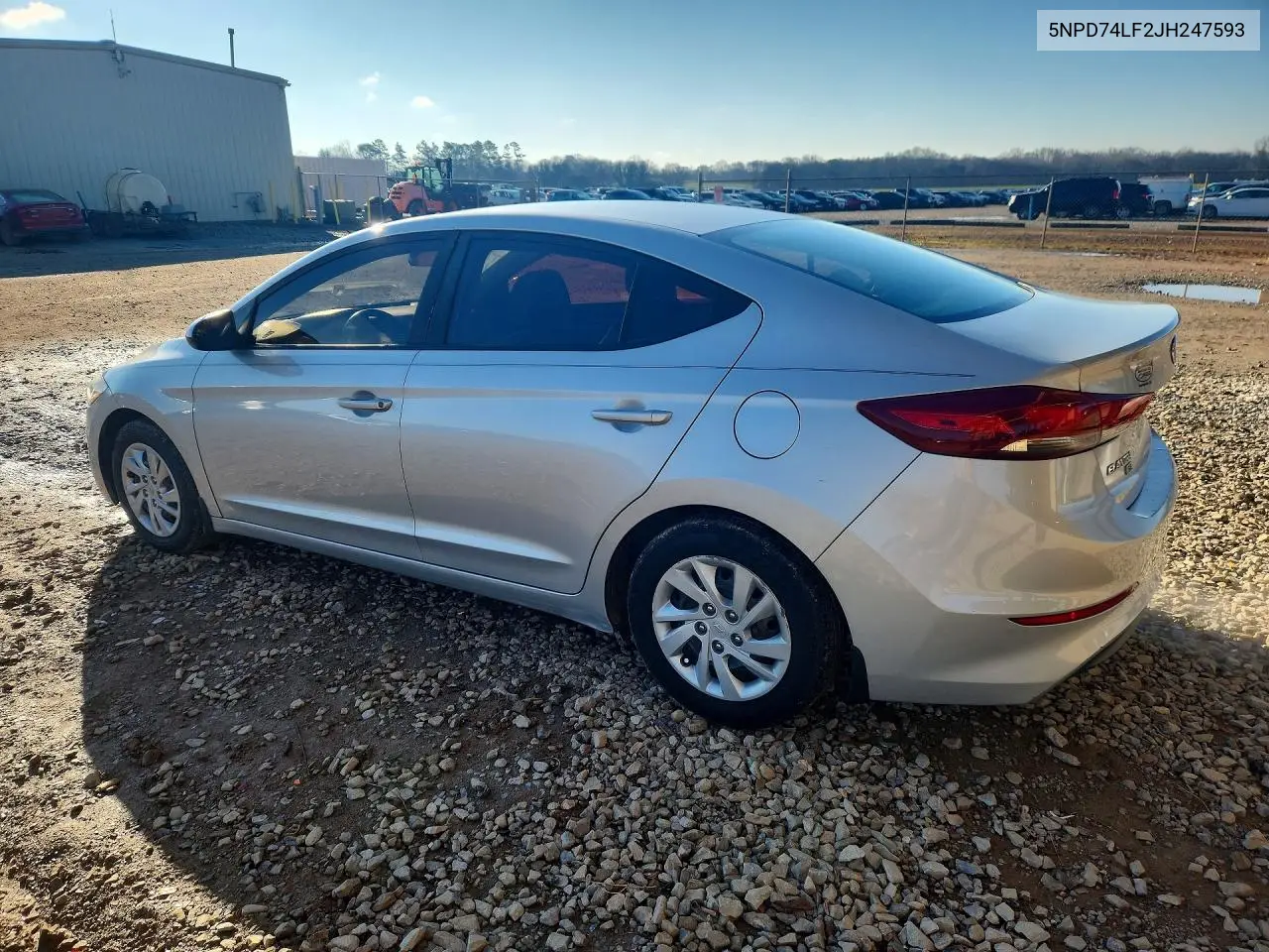 5NPD74LF2JH247593 2018 Hyundai Elantra Se